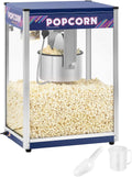 Royal Catering Popcorn-Maschinen, 2350 W, 193 L, 8 kg, Blau, XXL-Popcornmaschine /h beleuchteter Innenraum Wärmefunktion