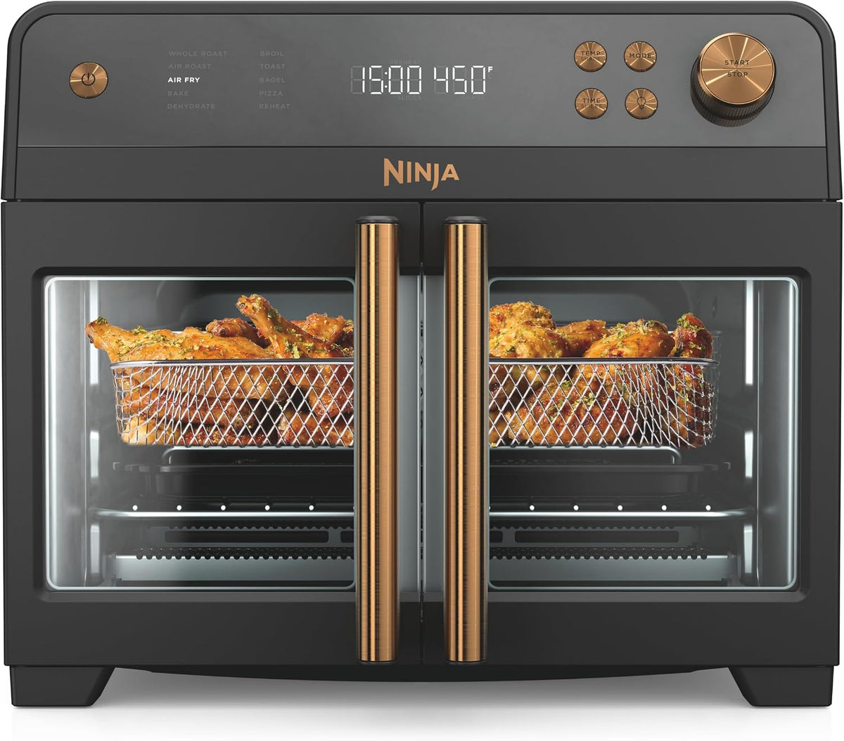 Ninja Heissluftfritteuse, Schwarz, French Door Premier Air Fry Oven