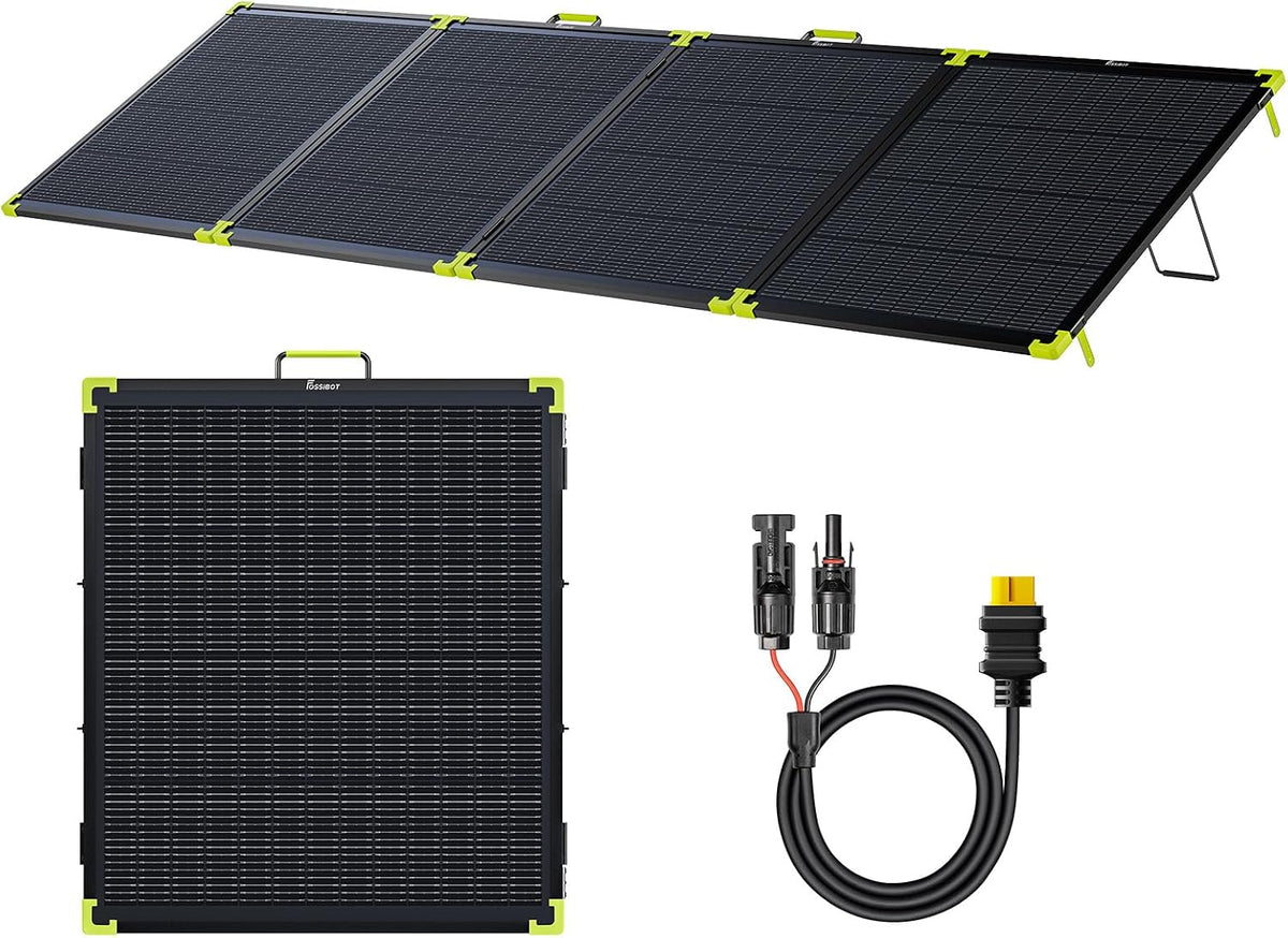 FOSSiBOT Powerstation, 400 W, Grau, FOSIBOT SP400 Tragbares Solarpanel, Faltbares