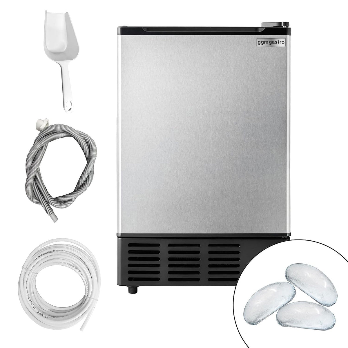 GGM Gastro Eiswürfelmaschine, Schwarz