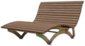 SCALANT Liegen, Grau, Waldsofa Classic, WPC-Latten, für 2-3 Personen, Sonnenliege, Außenliege, Wellenliege, Relaxliege