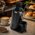 Kaffeemühle Kaffeemaschine, 550 W, 80 mm, Schwarz, Professioneller flacher Fräser mit Motor mit einstellbarer, Mahlleistung