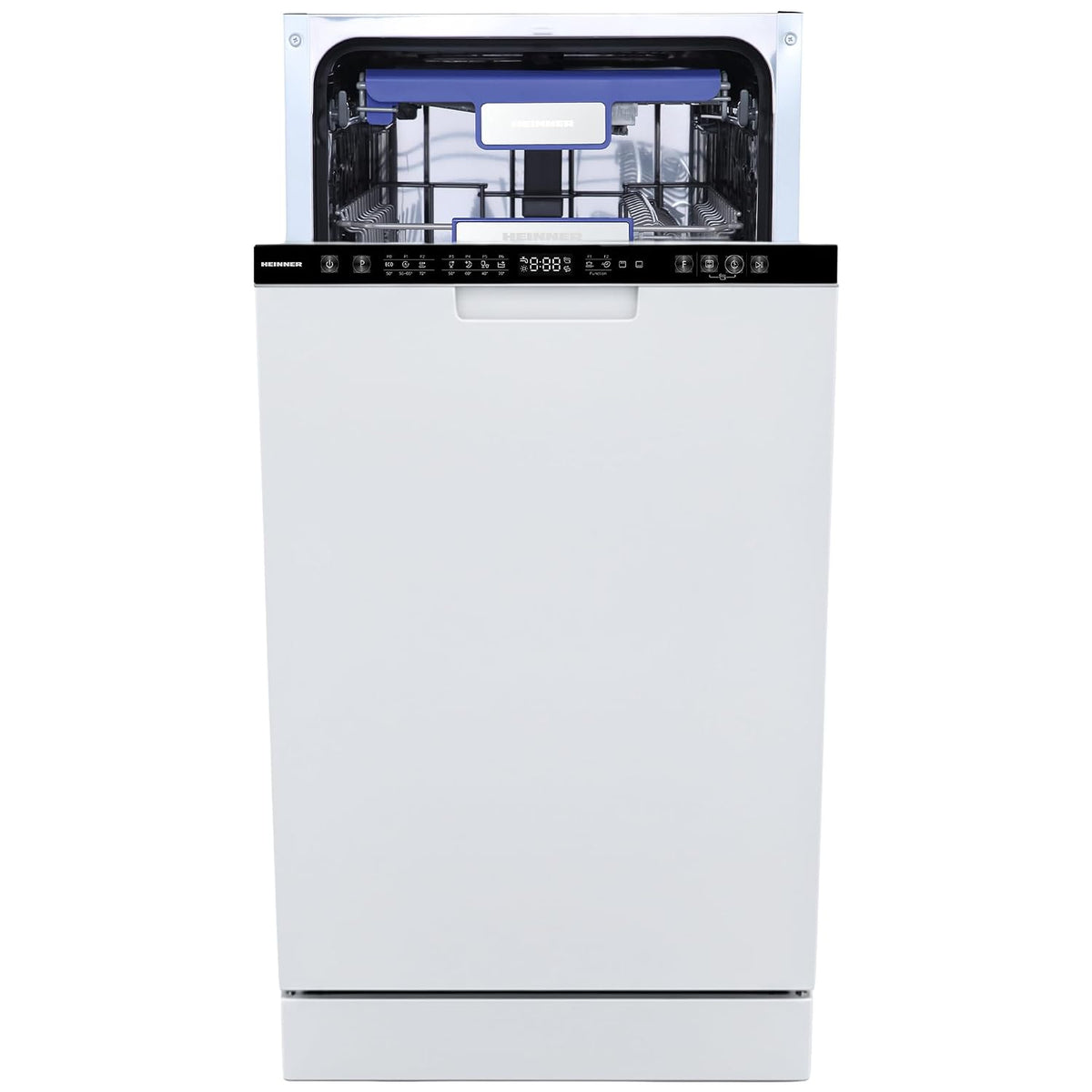HDW Geschirrspüler, 45 cm, Weiß, BIM45710AD+++ Einbau-, 10 Maßgedecke, 6 Spülprogramme inkl. Eco & Intensiv, LED-Display