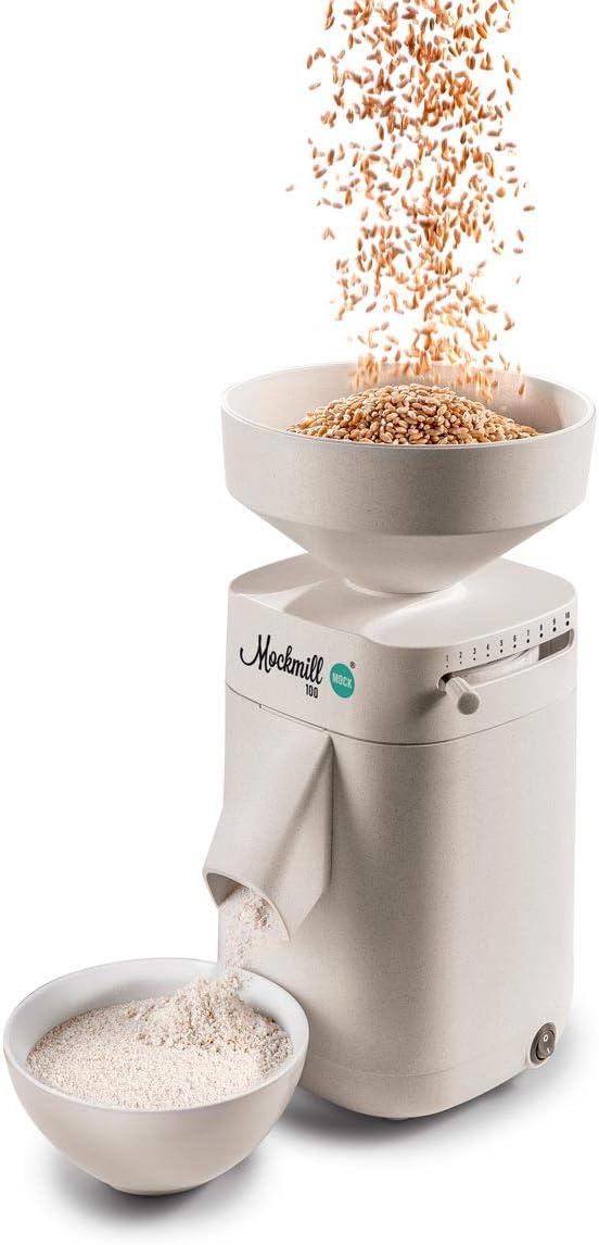Mockmill Elektrische Getreidemühlen, Creme, 200 mit 600 Watt Getreidemühle