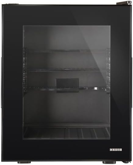 Corby of Windsor Mini-Kühlschrank, 35 L, Schwarz, Eton Glastür-Minibar in und, EU-Stecker