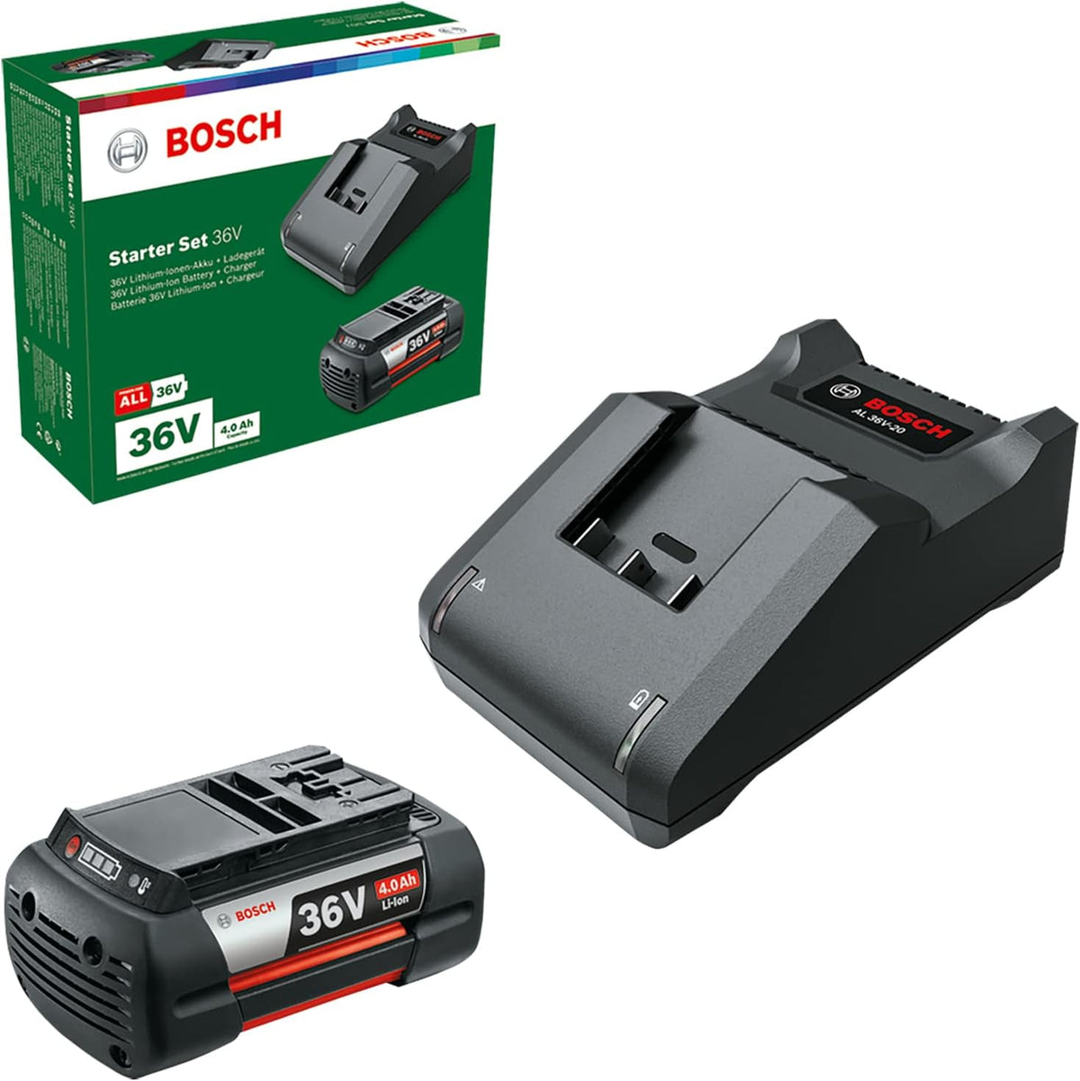 Bosch Werkzeugakkus, 36 V, Schwarz/Rot, Starter-Set