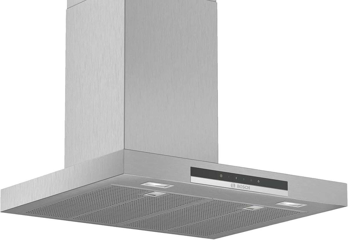 Bosch Dunstabzugshaube, 60 cm, Schwarz, DWB67IM50 Serie 4 Wandesse, breit, Um- & Abluft, Made in Germany, LED-Beleuchtung gleichmäßige Ausleuchtung