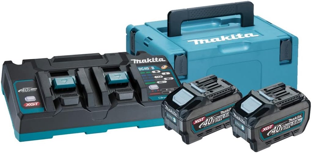 Makita Werkzeugakkus, Schwarz/Blau, 191U13-9 - Startset XGT DC40RB/2xBL4050F