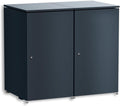 Metzler Mülltonnenbox, 240 L, Anthrazit, 2er in, Für 2 Tonnen aus Aluminium rostfrei & abschließbar, Mülltonnenverkleidung außen mit Automatikdeckel &