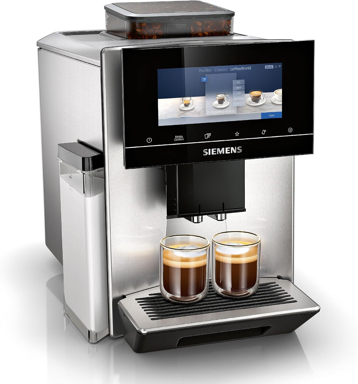 Siemens Kaffeevollautomat, 1500 W, Silber, EQ900 TQ903D03, Edelstahl
