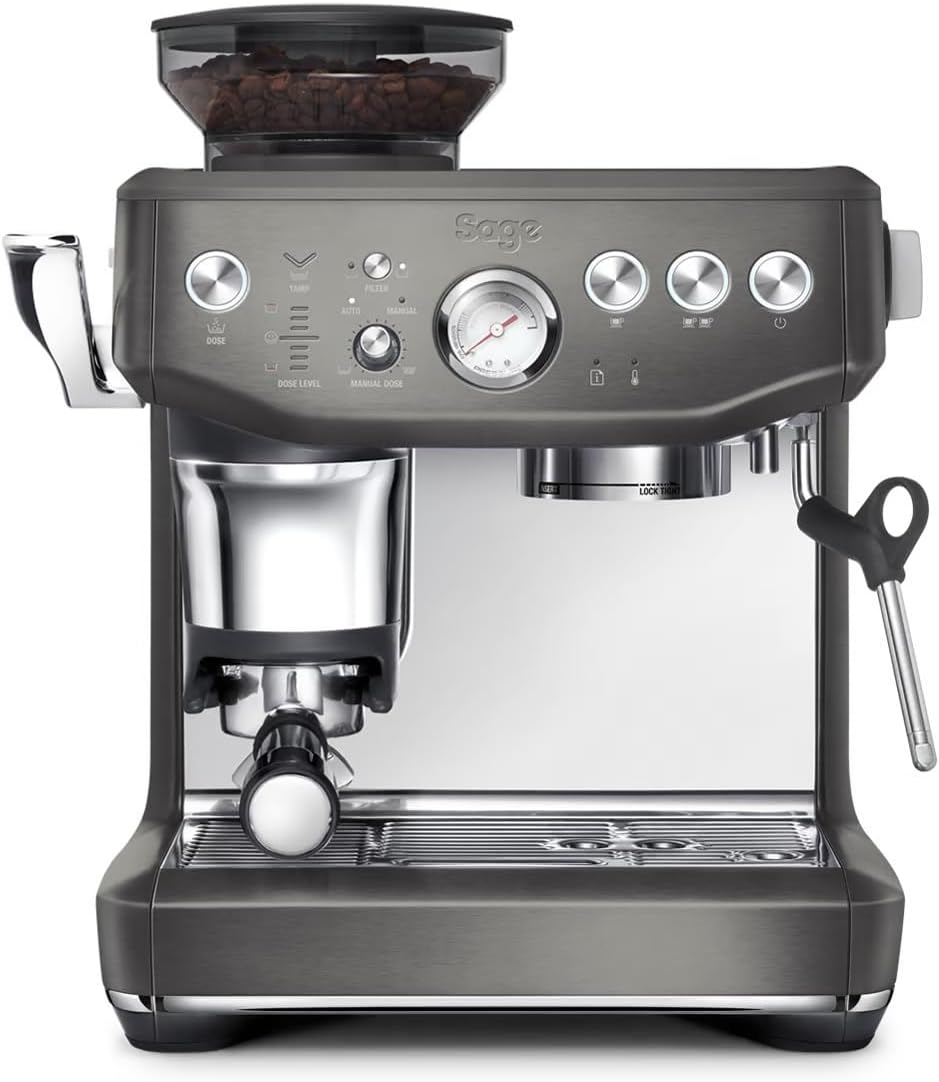 Sage - The Barista Pro - Kaffeevollautomat mit manuellem Milchaufschäumer - Gebürsteter Edelstah, Schwarz/Edelstahl