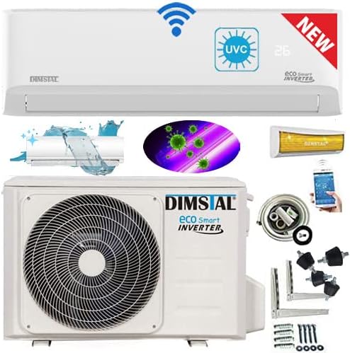 DIMSTAL Split-Klimaanlage, 5,3 kW, 3m, Weiß, 18000 BTU ULTRA PLUS - Split Klimaanlage + Heizung ECO