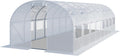 TOOLPORT Gewächshaus, transparent, Folien 3x8m stabil & langlebig mit Fenster - reißfeste PE