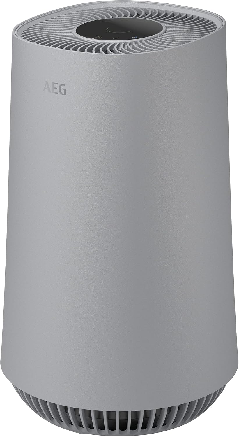 AEG Dunstabzugshaube, 40 m, 26 dB, Grau, AX31-201GY Luftreiniger (Antibakterieller Filter, Beseitigt 99, 6% Bakterien aus der Luft