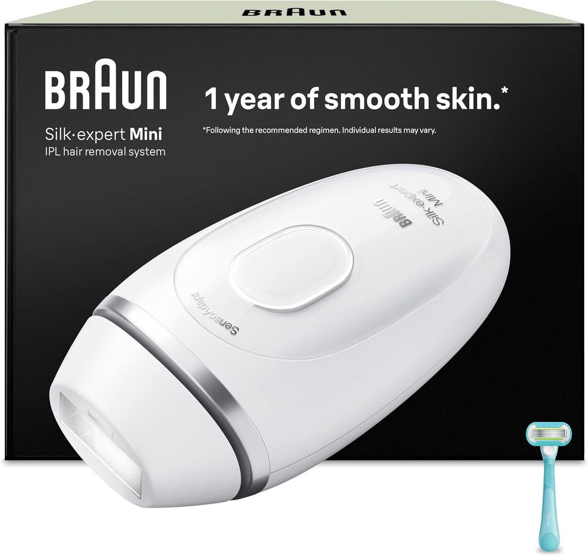 Braun Systeme, Braun, Smart IPL Geräte Haarentfernung Silk·expert Mini, Dauerhafte und Schmerzfreie Laser Haarentfernung für Zuhause