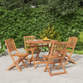 Faroom Essgruppe, 90 x 75 cm, Akazien-Massivholz, mit Öl behandelt, Grau, Gartenmöbel Set Holz 4+1-4 Hochlehner Stühle Verstellbar &