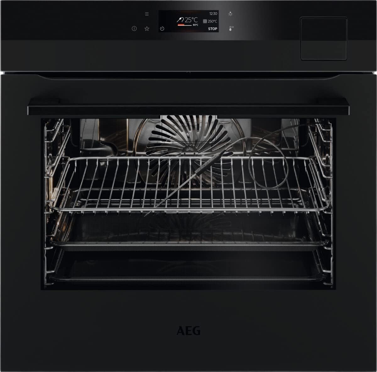 AEG Backofen, Schwarz/Silber, BSK792280T (944188653) Dampf