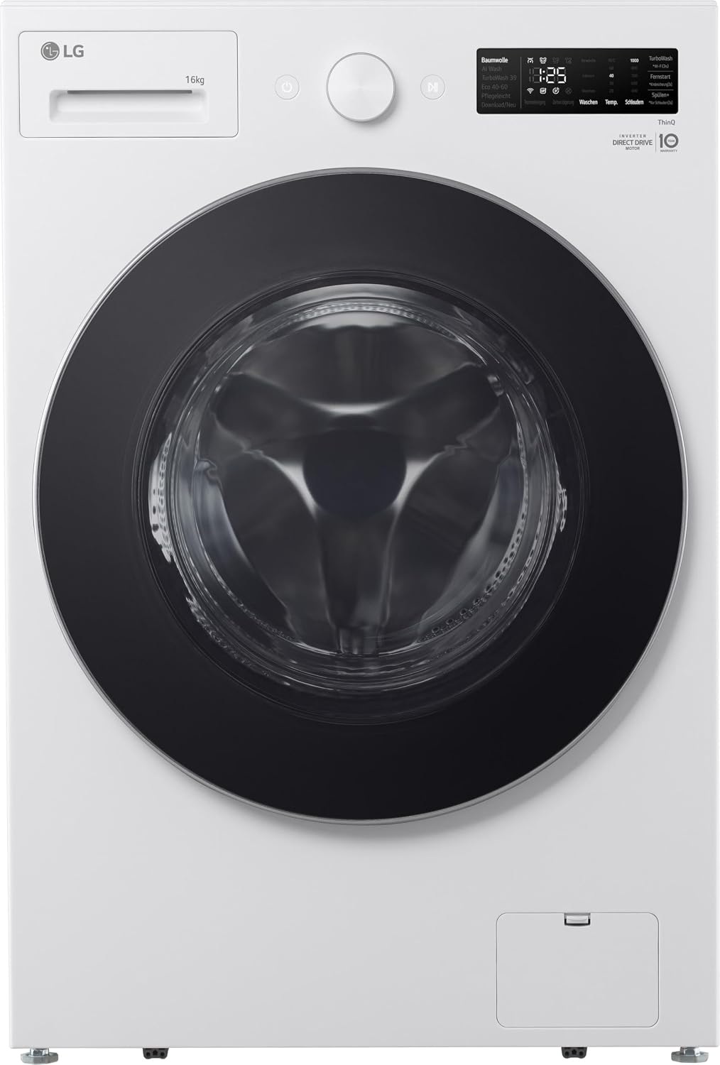 LG Waschmaschine, 16 kg, Weiß, F0WNT162 (, Energieklasse A, 1.000 U/Min.) mit AI Wash, TurboWash 360, Inverter Direct Drive