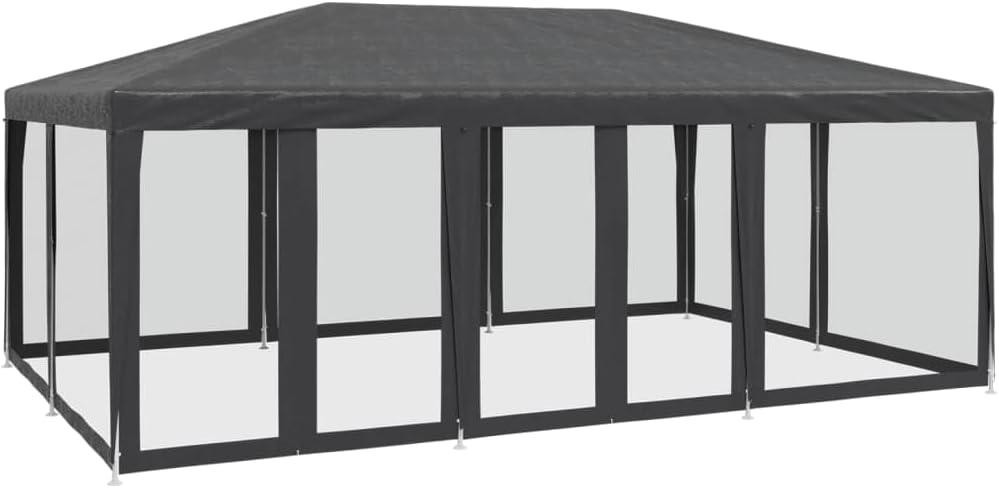Kaorsrow Pavillon, 600x400x280 cm, HDPE (Polyethylen hoher Dichte) mit Beschichtung, pulverbeschichtetes Eisen, Anthrazit