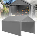 YRHome Carports, Grau, Lagerzelt 3x6 m mit PE-Dach Industriezelt PVC Wasserdichter, Boot&Mobile Lagerung