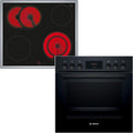 Bosch Kochfeld, Gesamtanschlusswert 7800 W, Bedienung über den Herd, 60 cm, 21 cm, Schwarz