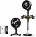 DREO Ventilator, 36,6 m, 20 dB, Schwarz, Smart- fürs Schlafzimmer, Stand ，150°+100° omnidirektionaler Oszillation