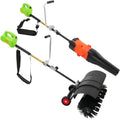 WSIKGHU Schneefräse, ca. 70–80 dB, 1300 W, 60 V, Schwarz, 2-in-1-Laubbläser und Kehrmaschine, Akku Handkehrmaschine mit Räder
