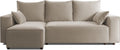 4ALL HOME Sofa, 246x145 cm, Beige, Eck mit Schlaffunktion Tobi - Couch - mit Bettkasten