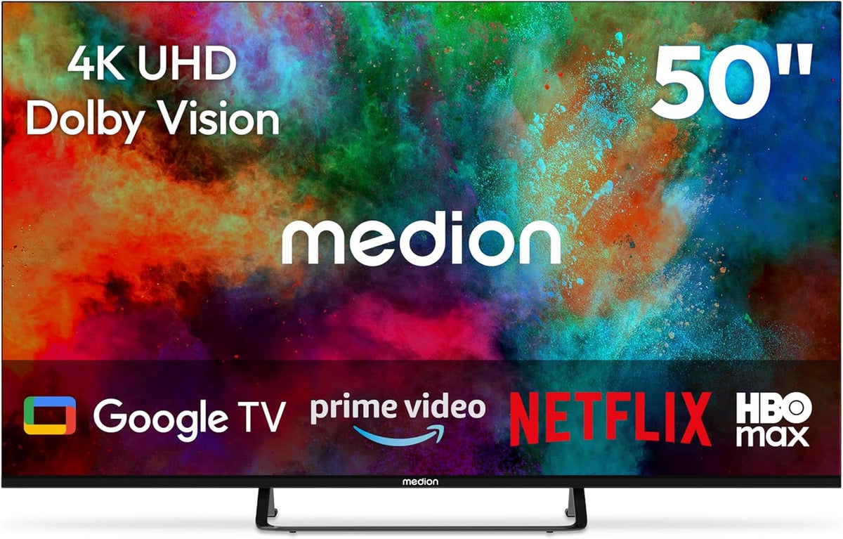 MEDION Fernseher, 125,7 cm, 50 Zoll, Schwarz, Smart TV, 4K Smart TV - MD 850401