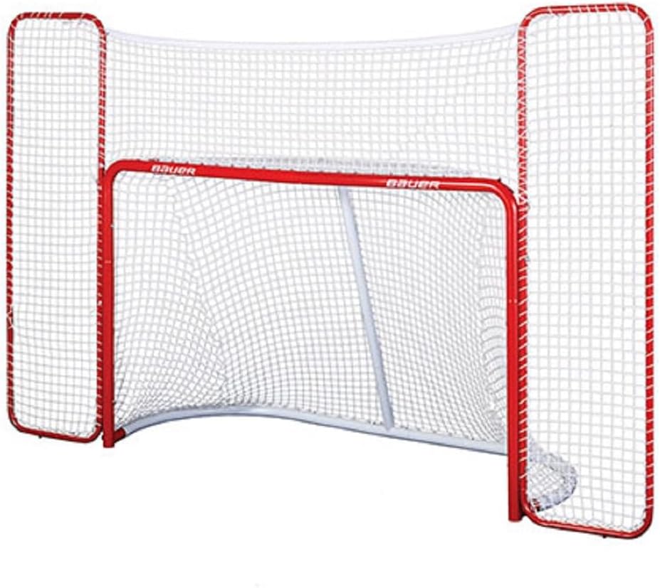 Bauer Tore, Weiß, Hockey Tor mit Fangnetz - Tor Originalgröße 183x122x76
