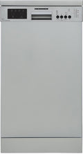 HEINNER Geschirrspüler, Silber, HDW-FS4506DSE++ freistehend, 10 Maßgedecke, 6 Programme, Aquastop, Halbbeladungsfunktion