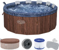 Bestway Aufblasbare Pools, 190x70 cm, Braun/Blau/Weiß/Grau, Lay-Z-SPA Whirlpool Toronto AirJet, 7 Personen, Energiesparend