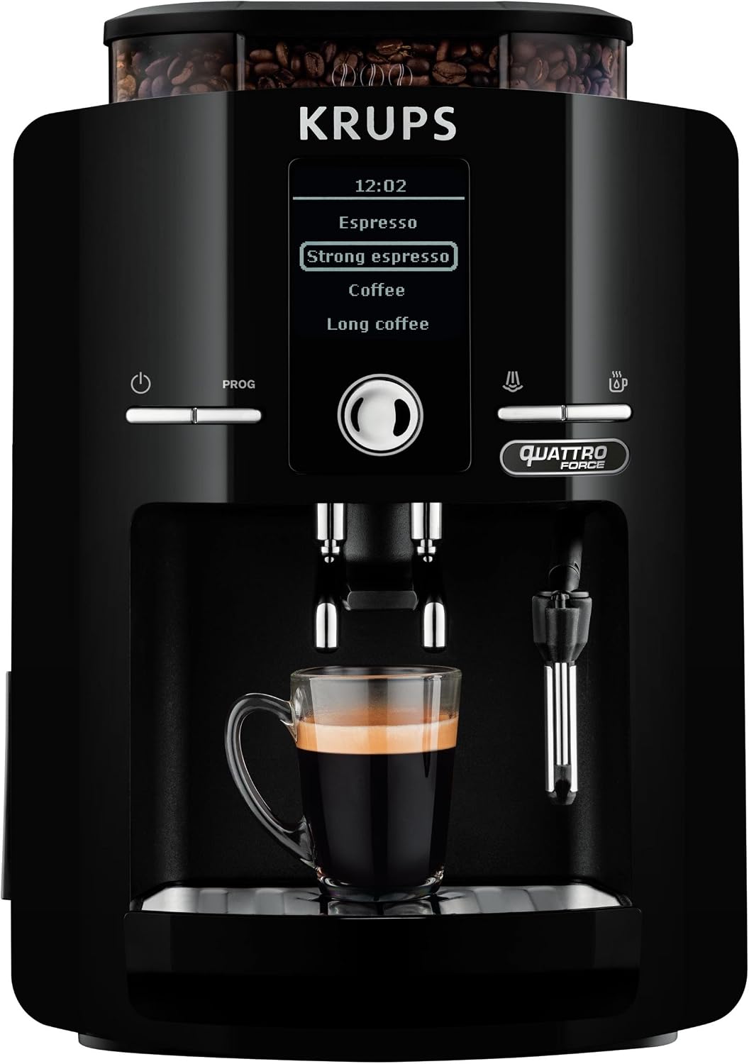 KRUPS Kaffeemaschine, 1,7 l, Schwarz, EA82F0 Espressomaschine, freistehend