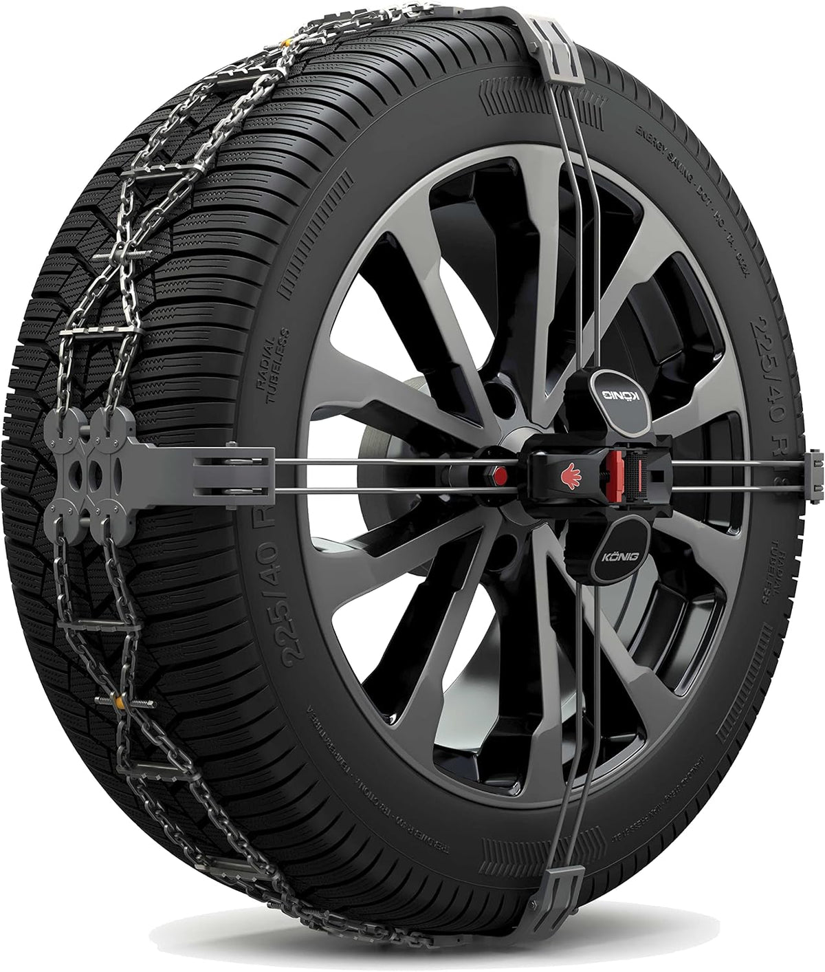 KÖNIG Industrie & Off-Road, Schwarz/Silber, K-Summit K45 - Schneeketten