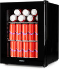 PRIMO Getränkekühlschrank, 33 L, Schwarz, PR193BC Minibar Mini-Kühlschrank Glastür Freistehend C