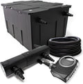 Wiltec Komplettsets, 60000 L, 10000l, 25 mm, 80 W, Grau, Komplettset: CBF-550 Teichfilter bis Teichfilteranlage als