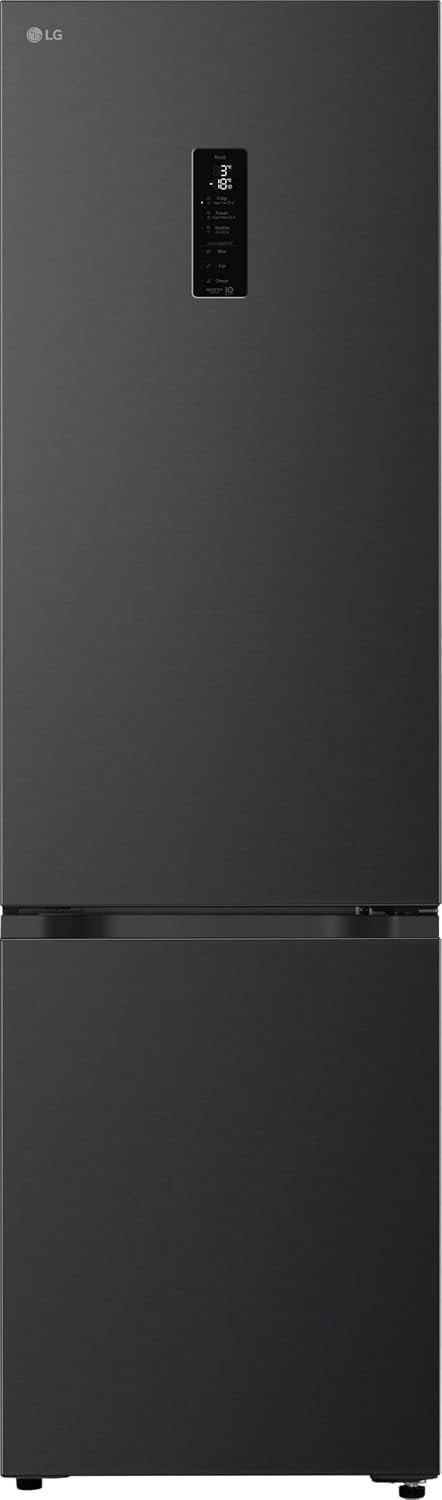 LG Kühl-Gefrierkombination, 375 L, Schwarz, GBBS727AEV Fit&Max Kühl-/Gefrierkombination (, Energieklasse A) vollintegrierbar oder freistehend