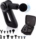 Medivon Handmassagegeräte, Schwarz, Gun TYTAN PRO Kabelloses Handmassagegerät Massage-Pistole, 5 Arbeitsmodi 13 Massageköpfe inklusive