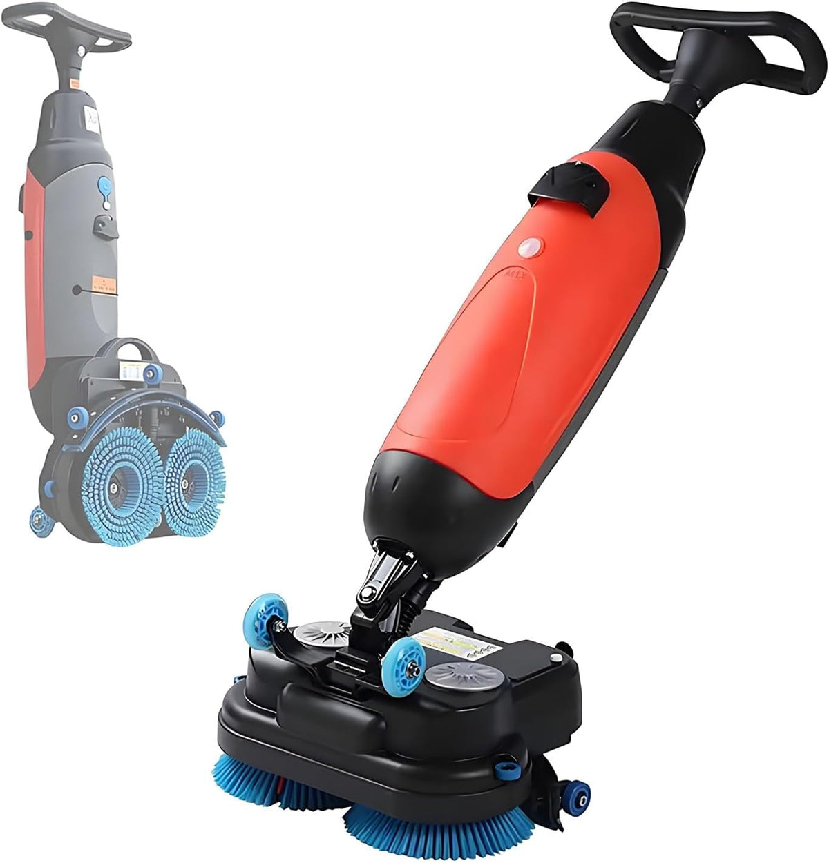 Schrubber & Bürsten, Rot, tragbare Gewerbe-Scheuersaugmaschine, 3-in-1-Funktion: Schrubben, Waschen, Trocknen, Profi-Minigerät