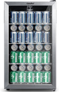 COMFEE' Compact Refrigerators, Silber, CRV115TAST Cooler, 115 Cans Beverage Refrigerator, Adjustable Thermostat