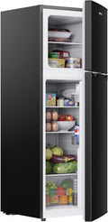 Upstreman Kühlschrank, 132 L, Weiß, freistehend mit Gefrierfach