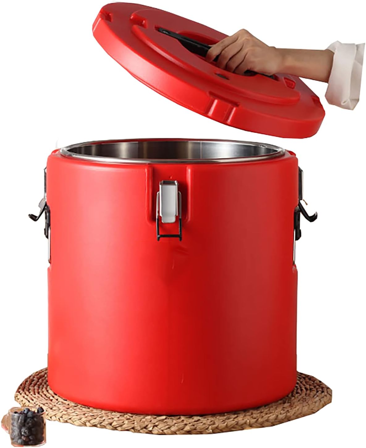 Isolierter Weinkühlschränke, 13 l, Silber, Urnenspender für Gastronomie, große Kapazität, Edelstahl, für heiße und kalte Getränke