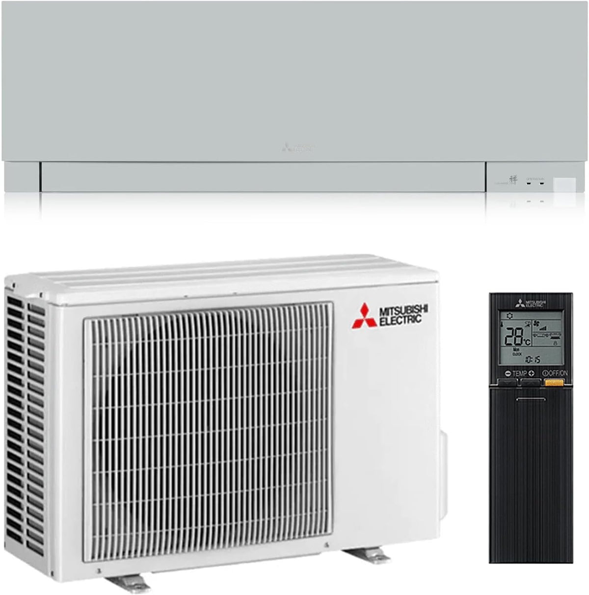 Mitsubishi Electric Luftentfeuchter, Silber/Schwarz/Weiß, CLIMATIZZATORE KIRIGAMINE ZEN 9000 ARGENTO - MSZ-EF25BVES