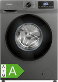Bomann Waschmaschine, 7 kg, schwarz, max. 1400 U/min, 10 Jahre Motor-Garantie, effizienter, leiser & langlebiger Invertermotor