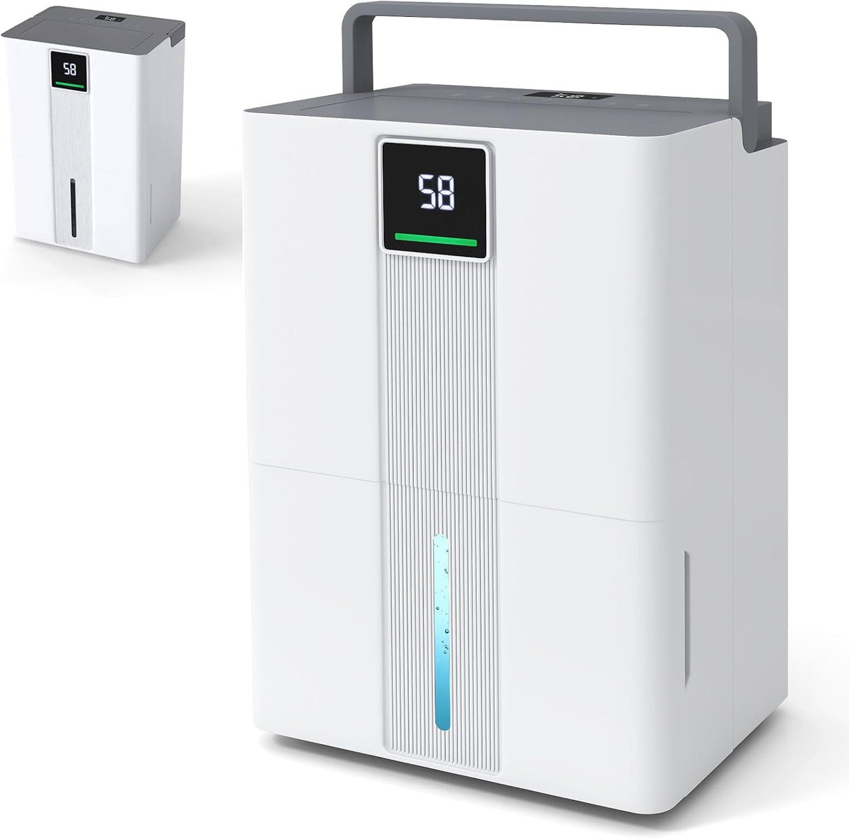 RELAX4LIFE Luftentfeuchter, 35 L, 50 m, 5,3 L, ABS, Weiß, Mobiler, /24 H, Abdeckung von ², Entfeuchter elektrisch mit 3 Modi