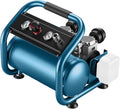 JUDANNA Kompressor, 7.5bar, 18 V, 9 L, Blau/Schwarz/Silber/Weiß, Akku Druckluft für Makita Akku, Luft, Tragbarer Arbeitsdruck