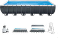 Intex Stahlrahmenpool, grau/blau, 24Ft X 12Ft X 52In Ultra XTR Rectangular Pool Set