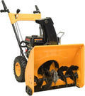 Tidyard Schneefräse, 3,8 kW, 61 cm, Schwarz, Kehrmaschine 6, 5 PS Reversierstarter Schneekehrmaschine, Auffangbehälter