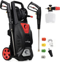 LEHMANN Hochdruckreiniger, 260 bar, 3000 W, 492 l, 12m, Schwarz/Rot, mit Induktionsmotor, max., /h Fördermenge