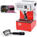 Quickmill Kaffeemaschine, Rot, Quick Mill 0820 Espressomaschine Made in Italy, Siebträger Espressomaschine Special Special mit Bodenloser